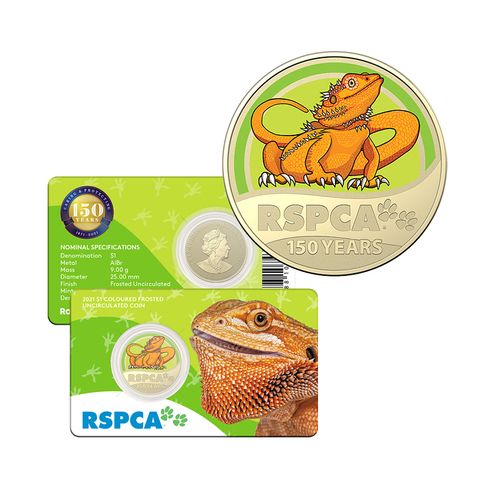 2021 $1 Lizard - 150th Anniversary Of The RSPCA UNC