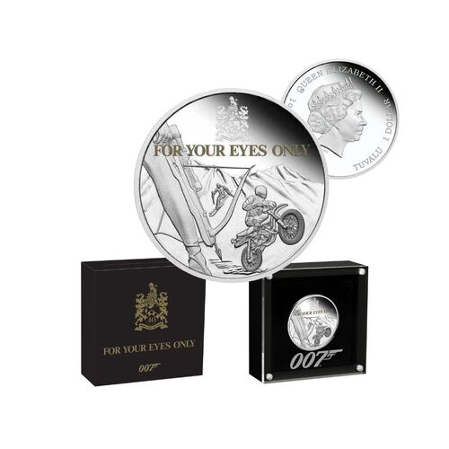 2021 James Bond - For Your Eyes Only 40th Anniversary 1oz Silver Proof Coin