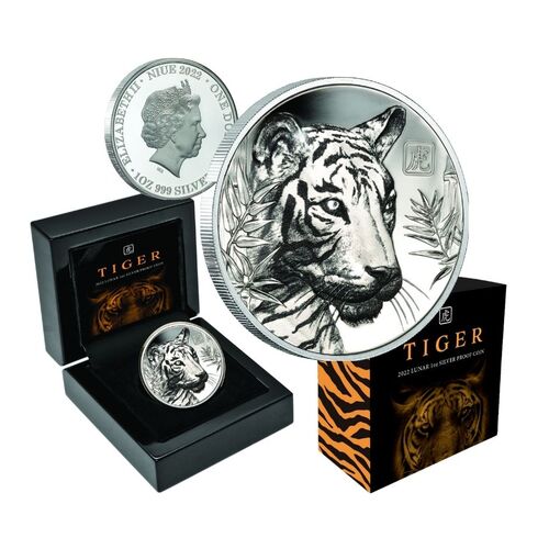 2022 $1 Lunar Tiger 1oz Silver Proof Coin