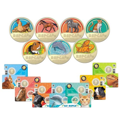 2021 150TH Anniversary Of the RSPCA 7 Coin Collection