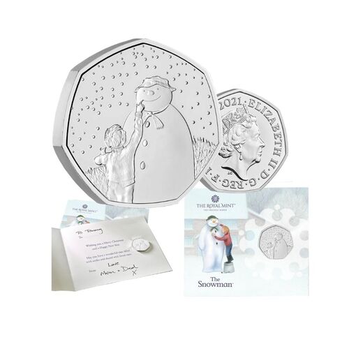 2021 50p The Snowman Cupro-Nickel Brilliant UNC