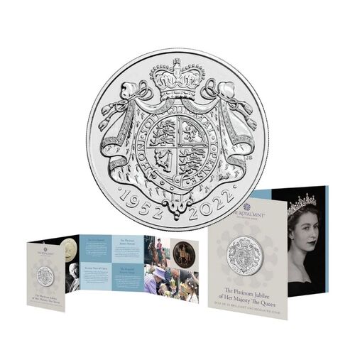 2022 £5 Queen Elizabeth II Platinum Jubilee Brilliant UNC