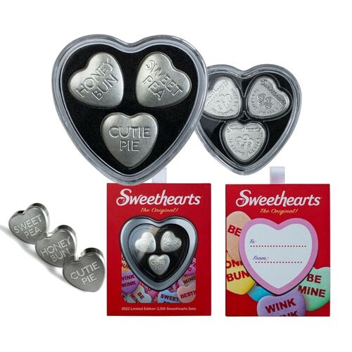 2022 Sweethearts Pure Silver Hearts Set