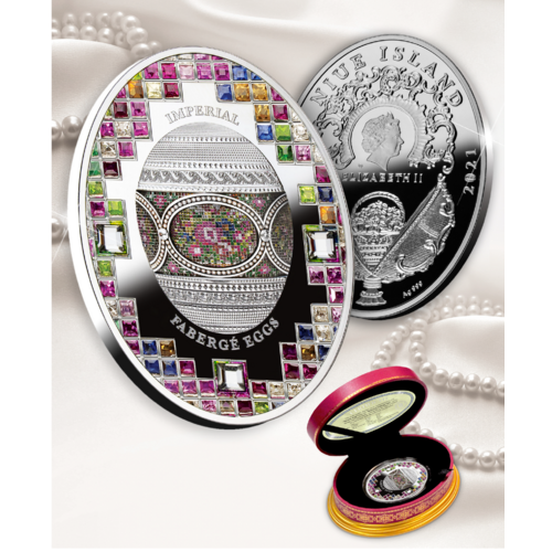 2021 Faberge Eggs - Mosaic Egg Silver Proof Coin