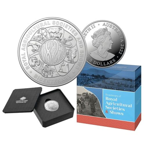 2022 $5 Bicentenary of the Royal Agricultural Society 1oz Silver Proof Coin