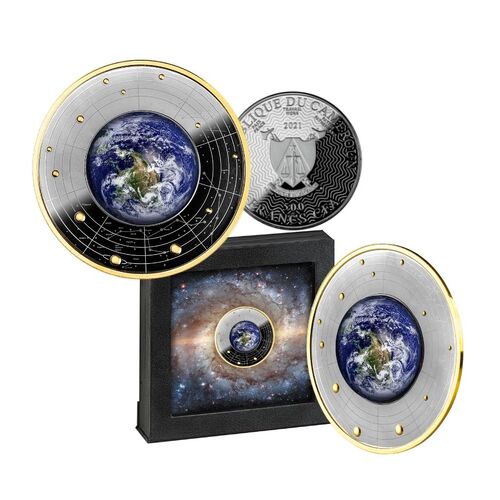2021 Solar System - The Earth 500 Francs Silver Proof Coin