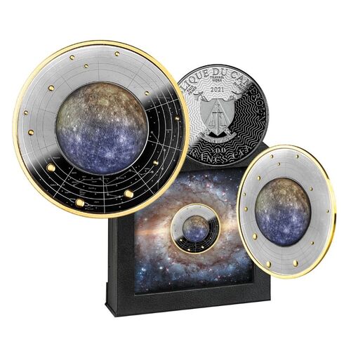 2021 Solar System - Mercury 500 Francs Silver Proof Coin