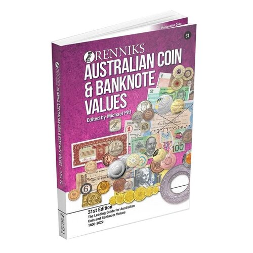 Hard Cover Australian Coin & Banknote Values Book - Renniks 31st Edition