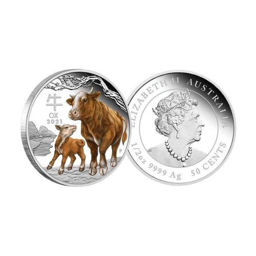 2021 Lunar Ox 1/2oz Silver Bullion Coin
