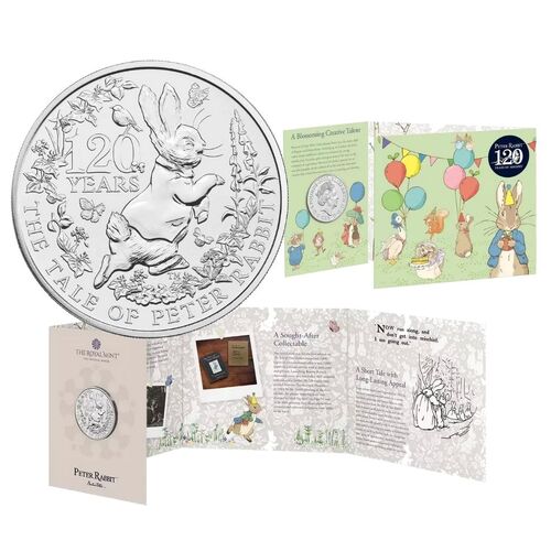 2022 £5 The Tale of Peter Rabbit 120th Anniversary CuNi Brilliant UNC