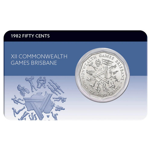 1982 50c XII Commonwealth Games Brisbane Cu-Ni Coin Pack
