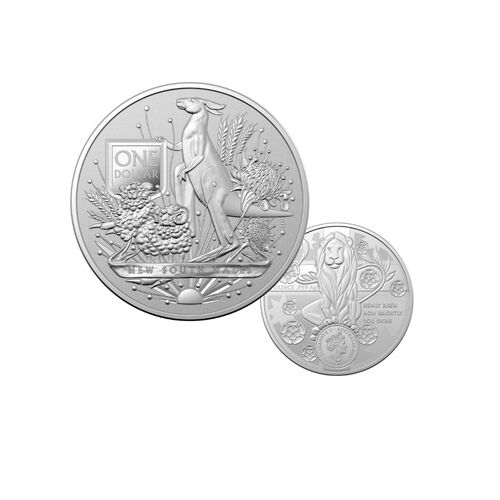2022 $1 Australia's Coat of Arms (NSW) 1oz Silver Investment Coin 