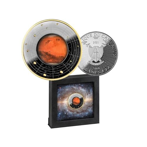 2021 Solar System - Mars 500 Francs Silver Proof Coin
