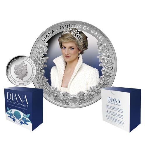 2022 $5 Diana Princess of Wales Coloured 1oz Silver Proof Coin