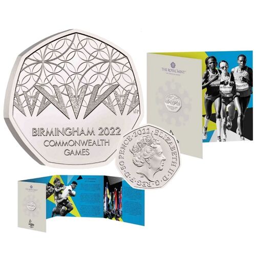  2022 50p Birmingham Commonwealth Games UK Brilliant Uncirculated Coin