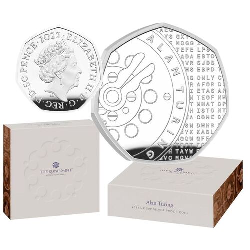 2022 50p Alan Turing Silver Proof Coin