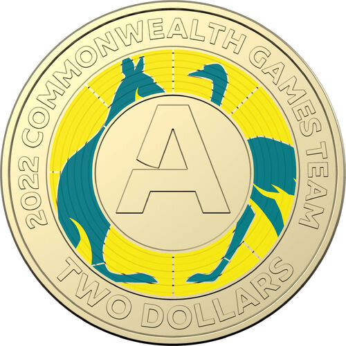2022 $2 Letter A - Australian Commonwealth Games Team UNC