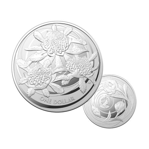 2022 $1 Wildflowers of Australia 'Waratah' 1oz Silver Bullion Coin 