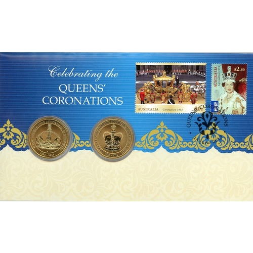 2013 Celebrating the Queens' Coronations 2 coin PNC