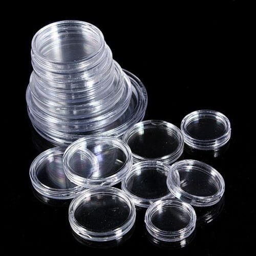 Lighthouse Clear Coin Capsules x 10 To Suit All Australian Coin Sizes [Size: 32.5mm]