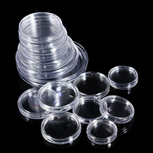 Lighthouse Clear Coin Capsules x 10 To Suit All Australian Coin Sizes [Size: 20mm]