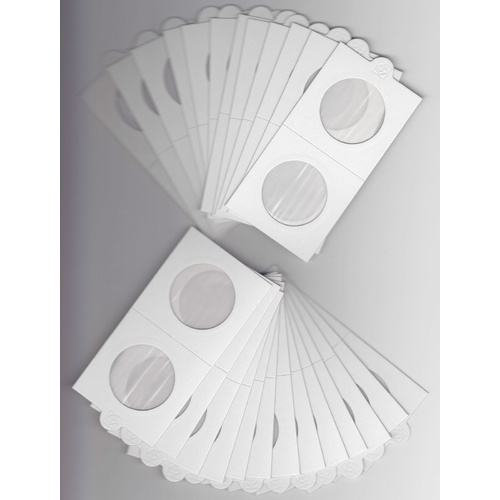 50 X Staple 2x2 Lighthouse Matrix Coin Holder Flips To Suit All Australian Coins [2x2 Size: 39.5mm (AU Crown, $5 Coin, Medallion)]