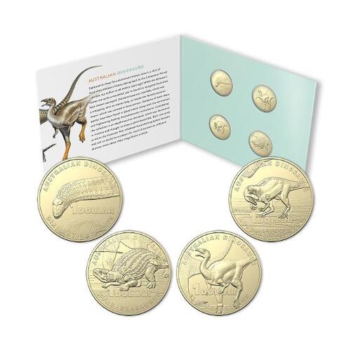 2022 $1 Australian Dinosaurs Uncirculated Four-Coin Collection
