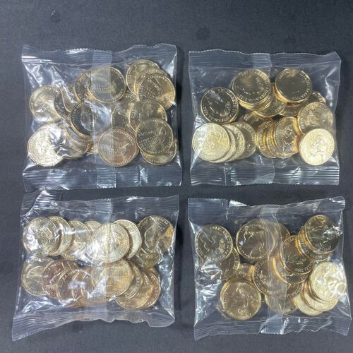 Australian Dinosaurs Complete Set Of 4 Uncirculated $1 Bags