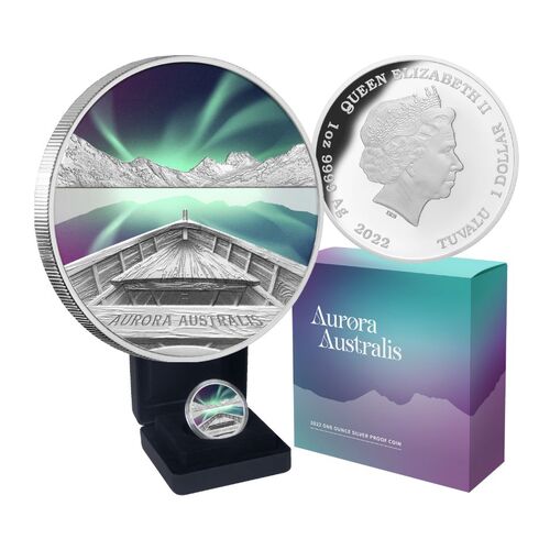2022 $1 Aurora Australis 1oz Silver Proof Coloured Coin