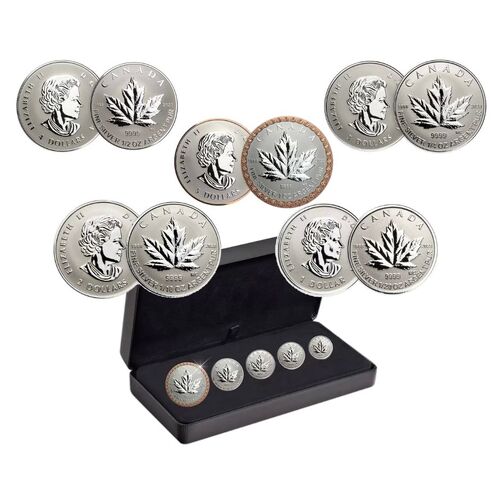 2023 35th Anniversary Silver Maple Leaf 5-Coin Set