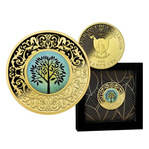 2021 Turquoise Tree of Happiness 17.50g Silver Proof Coin