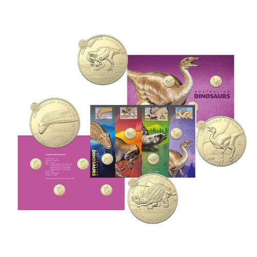 2022 Australian Dinosaurs Four-Coin Privy Mark Limited-Edition PNC