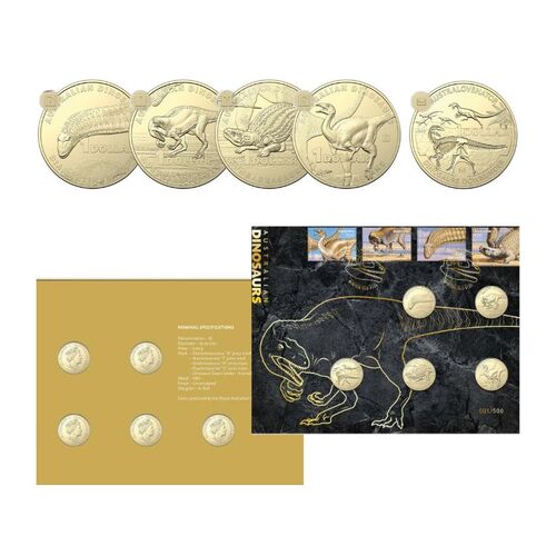2022 Australian Dinosaurs Five-Coin Privy Mark Limited-Edition PNC