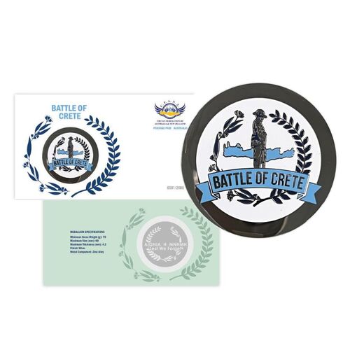 2022 80th Anniversary of the Battle of Crete Medallion Cover