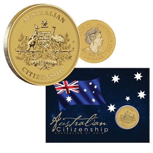 2023 $1 Australian Citizenship Coin in Card