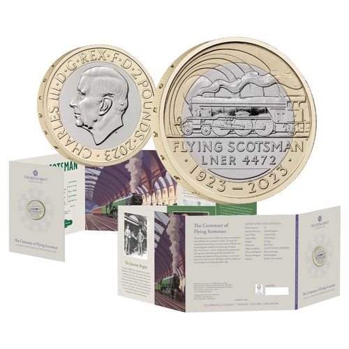 2023 The Centenary of Flying Scotsman 2023 UK £2 Brilliant Uncirculated Coin