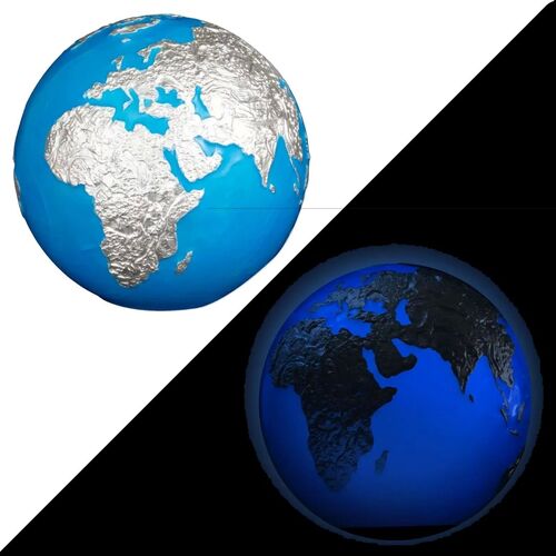 2023 $5 Blue Marble Earth Glow in the Dark 3oz Silver Brilliant Uncirculated Coin