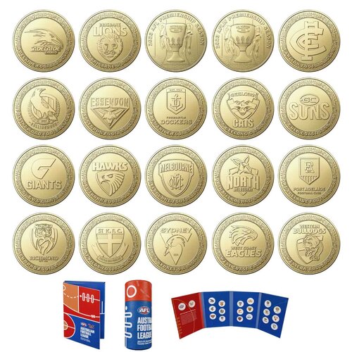 2023 $1 AFL 20 Coin Collection in Tube with Folder Season 1