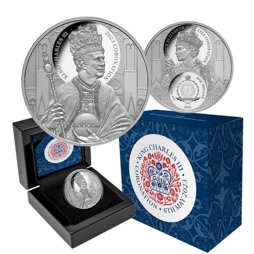2023 $1 King Charles III Coronation 1oz Silver Proof Coin