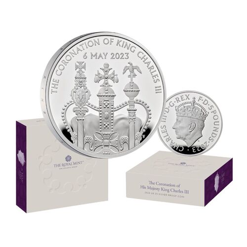 2023 £5 The Coronation of His Majesty King Charles Silver Proof Coin