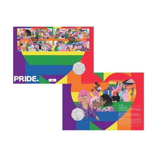 2022 50p 50 Years of Pride UK Brilliant Uncirculated Coin Cover