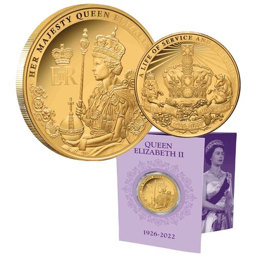 Queen Elizabeth II Tribute Gold-Plated Commemorative
