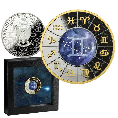 2023 Zodiac Signs - Gemini 17.50g Silver Black Proof Coin