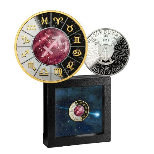 2023 Zodiac Signs - Sagittarius 17.50g Silver Black Proof Coin