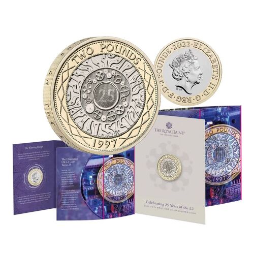 2022 25 Years of the £2 Cupro-Nickel Brilliant Uncirculated Coin