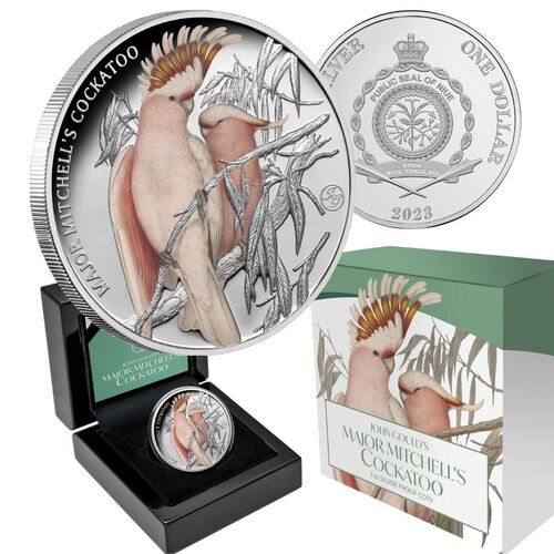 2023 $1 Major Mitchell’s Cockatoo 1oz SILVER PROOF COIN