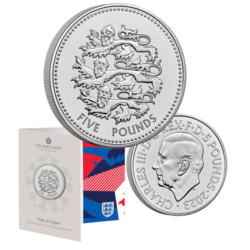 2023 £5 Pride of England Brilliant UNC Coin