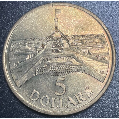 1988 $5 Parliament House Canberra Commemorative Coin Circulated Condition