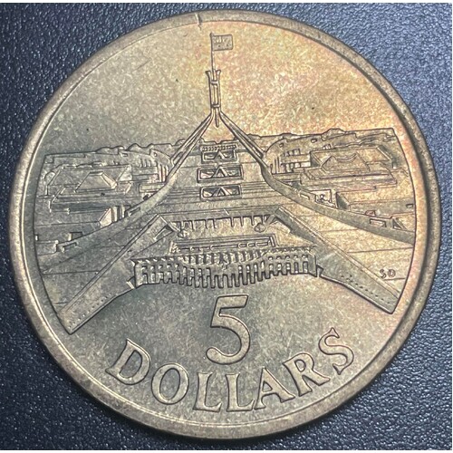 1988 $5 Parliament House Canberra Commemorative Coin Circulated Condition