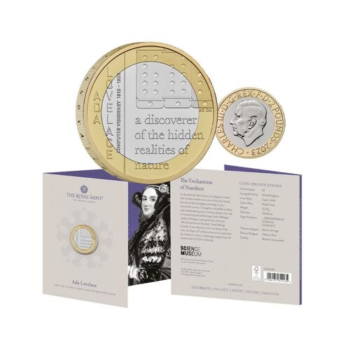 2023 £2 Ada Lovelace UK Brilliant Uncirculated Coin